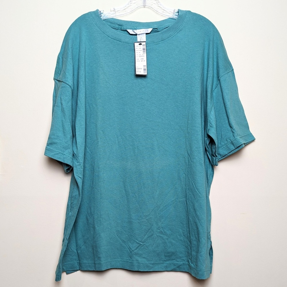 The Limited Vintage 90s Teal Blue/Green Men's T Shirt Size Large DS NOS NWT